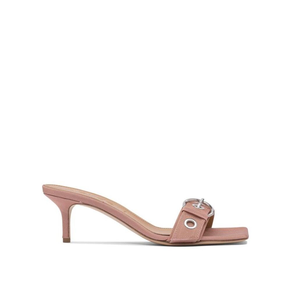 AEYDE Women's Grosgrain Heeled Mules Women PINK Sandals